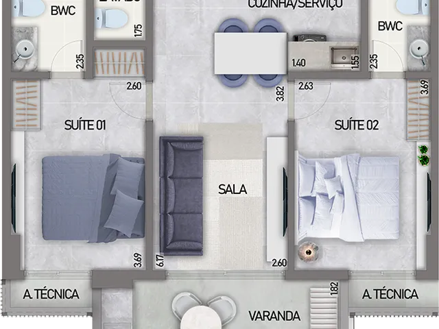 Imagem 9: Bela Formosa Apartamento com 2 dormitórios