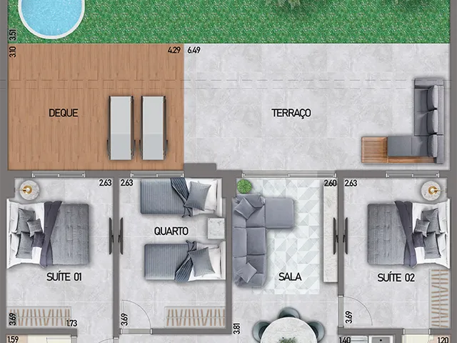 Imagem 15: Bela Formosa Apartamento com 2 dormitórios