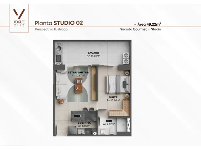 Imagem 10: VOGUE 2112 – Lazer Completo com Rooftop, Pub, Coworking e Brinquedoteca