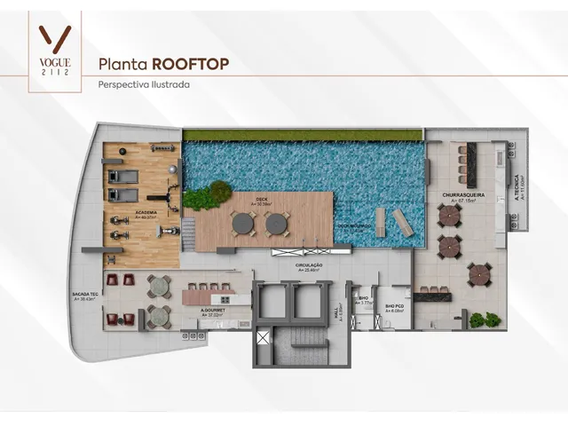 Imagem 12: VOGUE 2112 – Lazer Completo com Rooftop, Pub, Coworking e Brinquedoteca