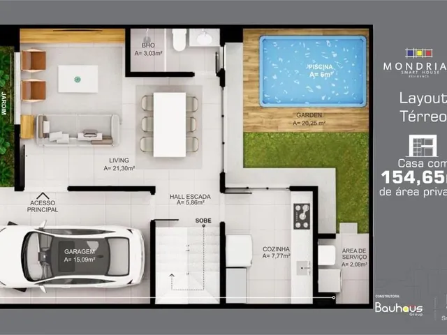 Imagem 7: MONDRIAN SMART HOUSE em Belém com 3 suítes. Entrega em 2027
