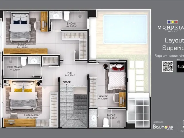 Imagem 14: MONDRIAN SMART HOUSE em Belém com 3 suítes. Entrega em 2027
