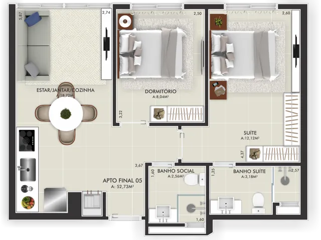 Imagem 5: Ilha Bella Apartamento com 2 dormitórios