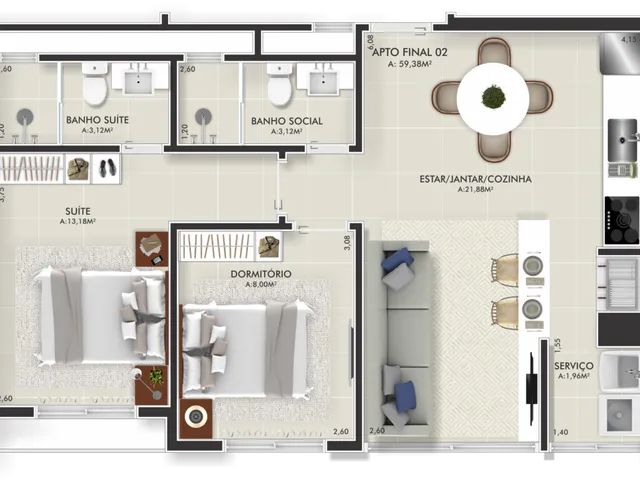 Imagem 6: Ilha Bella Apartamento com 2 dormitórios