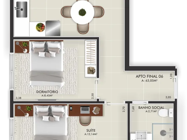 Imagem 8: Ilha Bella Apartamento com 2 dormitórios