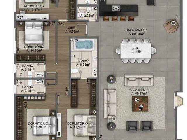 Imagem 2: Solos - Solos Apartamento com 4 dormitórios