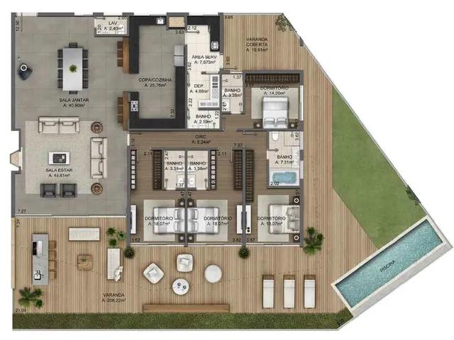 Imagem 3: Solos - Solos Apartamento com 4 dormitórios