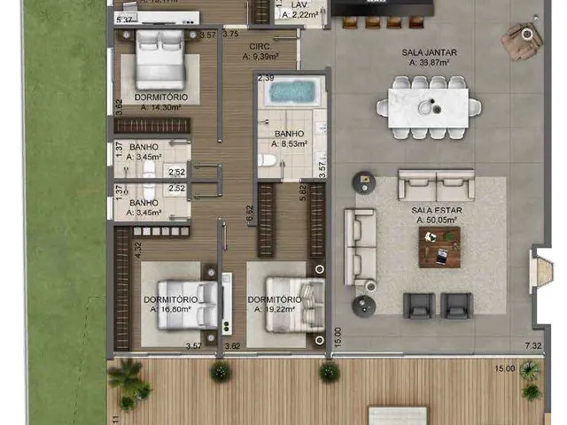 Imagem 4: Solos - Solos Apartamento com 4 dormitórios