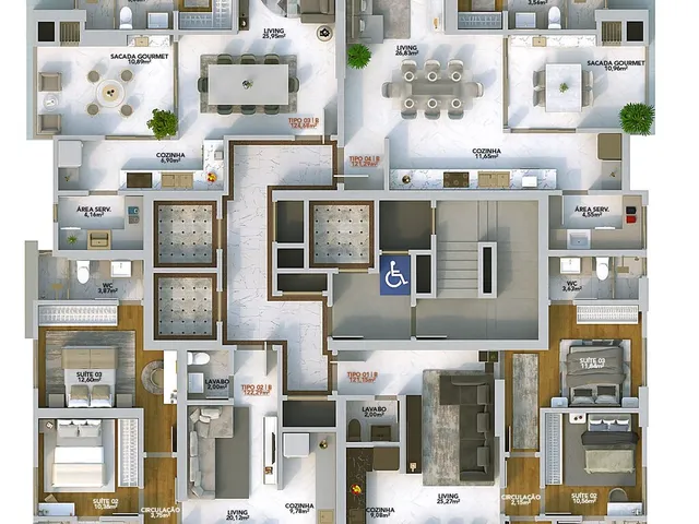 Imagem 3: The Porto Plaza Apartamento com 3 dormitórios