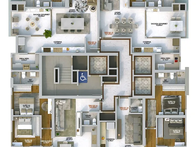 Imagem 4: The Porto Plaza Apartamento com 3 dormitórios
