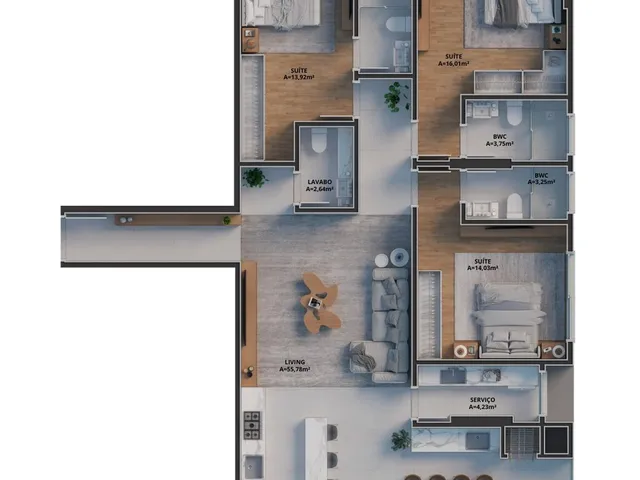 Imagem 7: Zion Tower Apartamento com 3 dormitórios