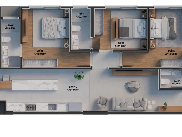 Imagem 8: Zion Tower Apartamento com 3 dormitórios