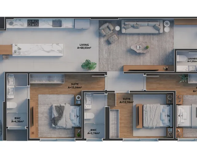 Imagem 9: Zion Tower Apartamento com 3 dormitórios