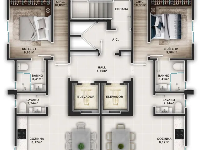 Imagem 3: Izas Home Apartamento com 3 dormitórios