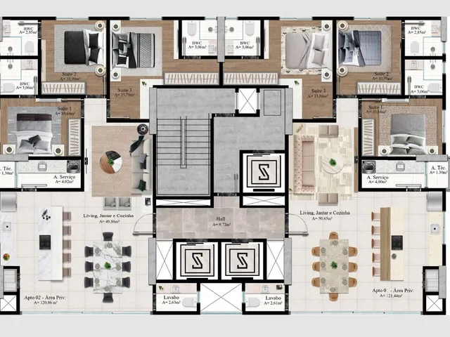 Imagem 3: Ammos 104 Apartamento com 3 dormitórios