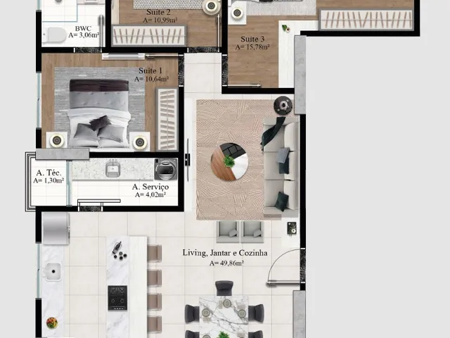 Imagem 5: Ammos 104 Apartamento com 3 dormitórios