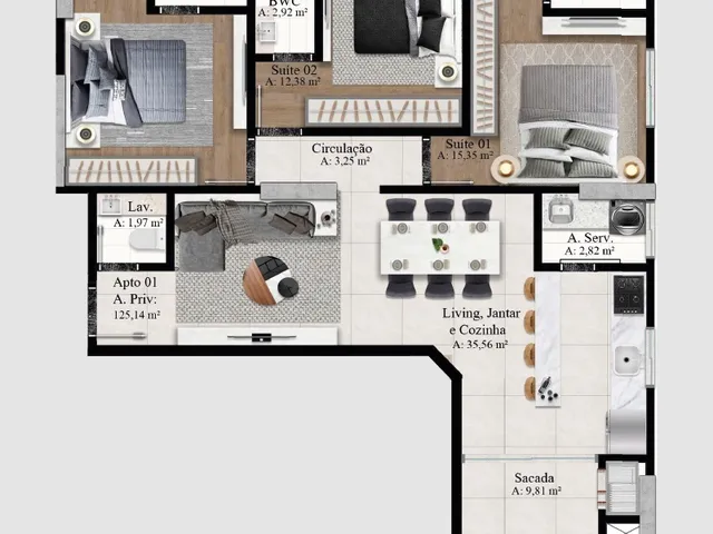 Imagem 9: Ammos 104 Apartamento com 3 dormitórios