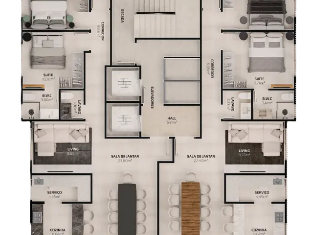 Imagem 3: Honor Apartamento com 3 dormitórios