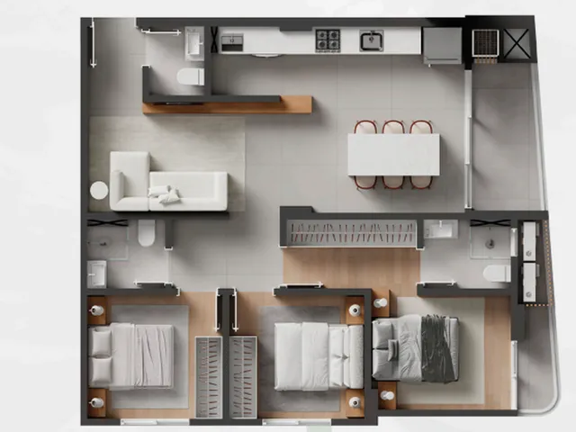 Imagem 5: Cobertura de Luxo no Centro de Itajaí-Sc com 4 Quartos, 2 Suítes, 268,30 M². Aproveite!