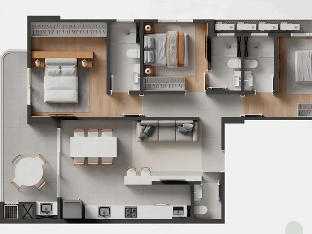 Imagem 8: Cobertura de Luxo no Centro de Itajaí-Sc com 4 Quartos, 2 Suítes, 268,30 M². Aproveite!