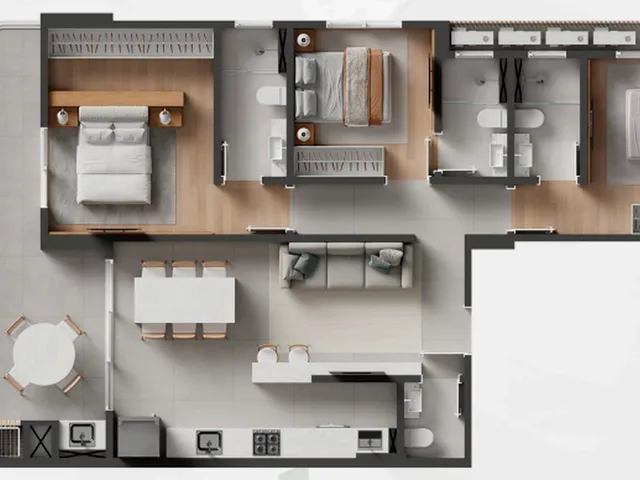 Imagem 9: Cobertura de Luxo no Centro de Itajaí-Sc com 4 Quartos, 2 Suítes, 268,30 M². Aproveite!