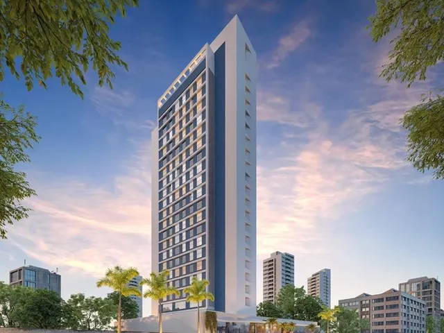 Imagem: O apartamento possui 1 Dormitório, 1 Banheiro, 1 Vaga na