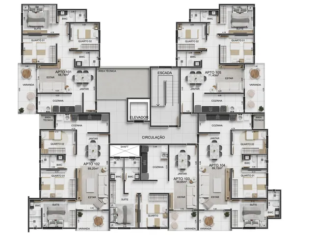 Imagem 4: Makar Apartamento com 3 dormitórios