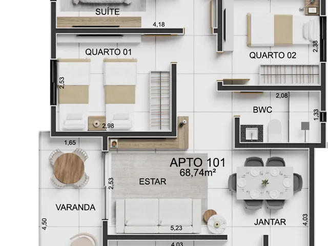 Imagem 6: Makar Apartamento com 3 dormitórios