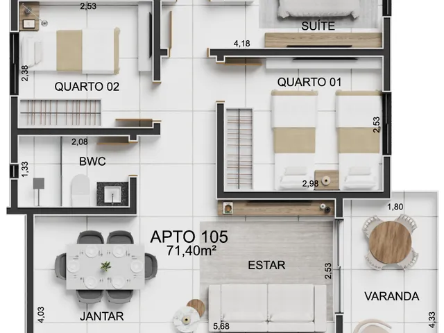 Imagem 9: Makar Apartamento com 3 dormitórios