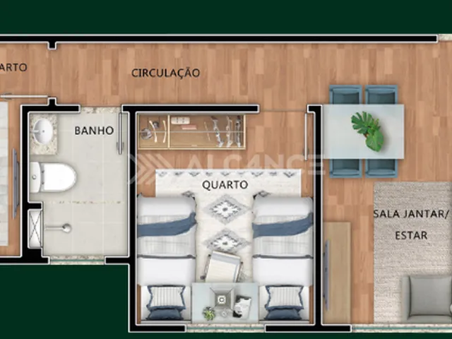 Imagem 14: Apto - 2 Quartos - 46,32 m² - Ponta de Campina, Cabedelo/PB