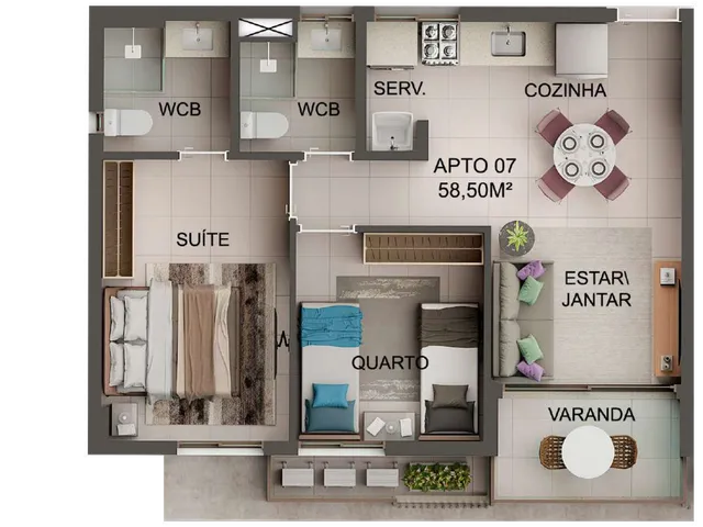 Imagem 2: Eco Jardins Apartamento com 3 dormitórios