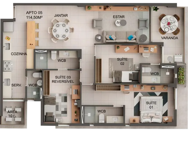Imagem 4: Eco Jardins Apartamento com 3 dormitórios