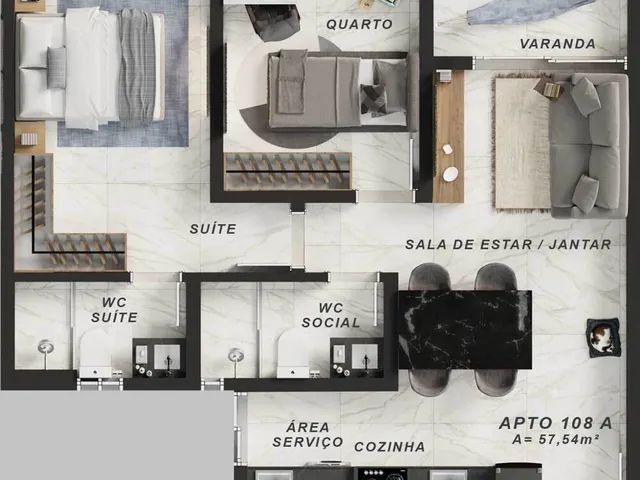 Imagem 3: Noa Apartamento com 2 dormitórios