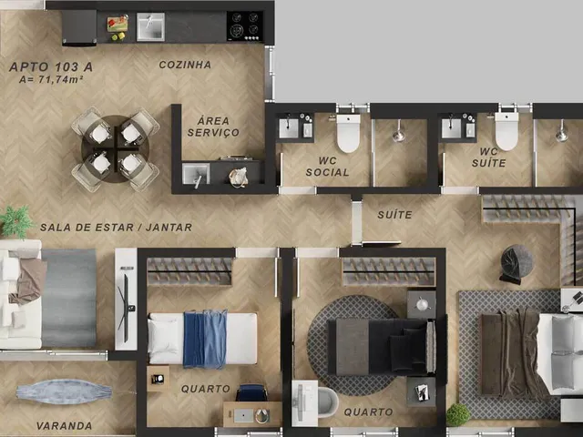 Imagem 5: Noa Apartamento com 2 dormitórios