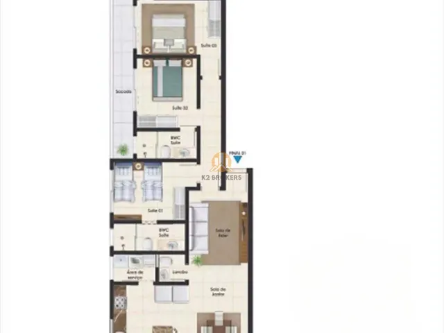Imagem 6: Apartamento À Venda em Guaratuba, Centro, com 3 Quartos, 120,00M²