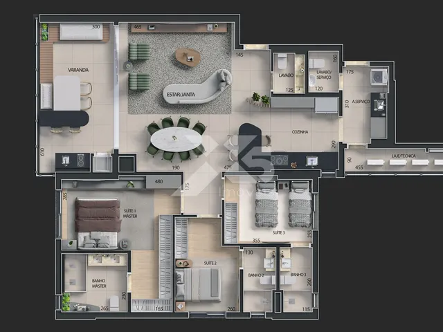 Imagem 5: Zahra - Apartamento 3 suítes à venda, 154.38m² no Zahra - Bela Suiça, Londrina