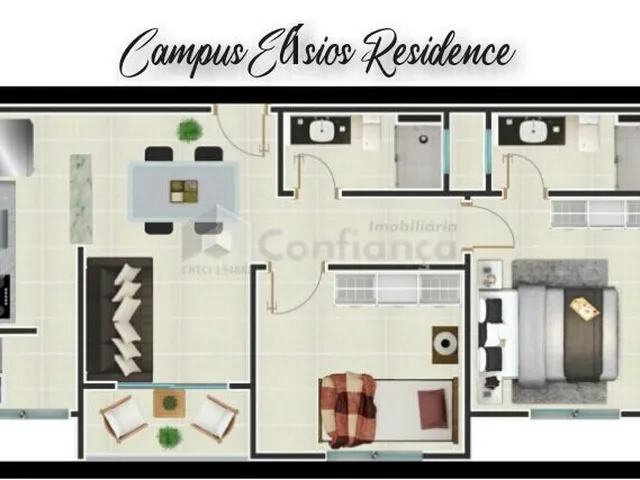 Imagem 7: Apartamento À Venda no Tabapua em Caucaia/Ce