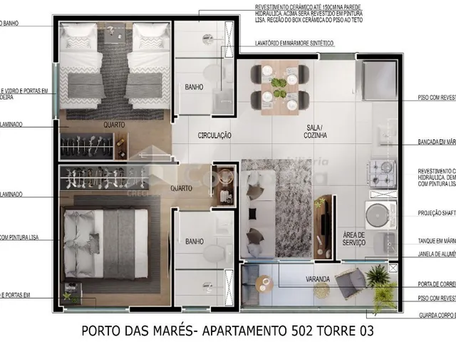 Imagem 2: Apartamento À Venda na Barra do Ceará em Fortaleza/Ce