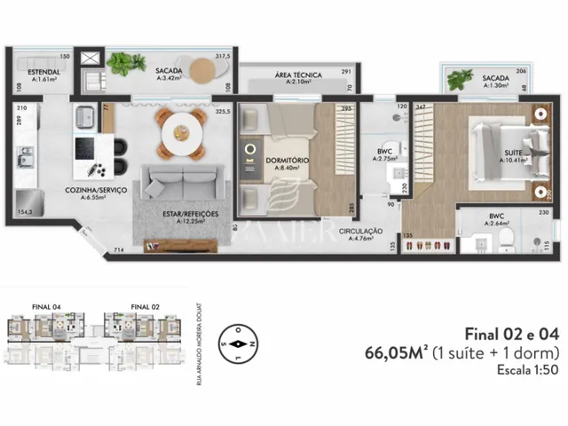 Imagem 5: Apartamento com 2 quartos, Floresta - Joinville