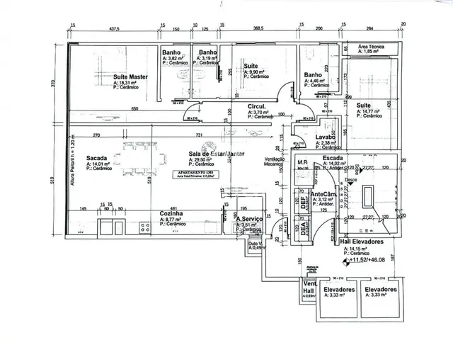 Imagem 12: PLANTA EXCLUSIVA - Apartamento com 3 quartos, Centro - Penha