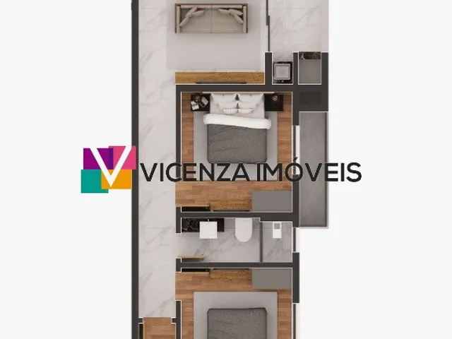 Imagem 3: Apartamento á venda com 3 quartos, sendo 1 suíte, bairro Bucarein, Joinville/SC