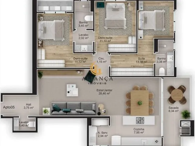 Imagem 5: Apartamento em Kobrasol, São José/SC