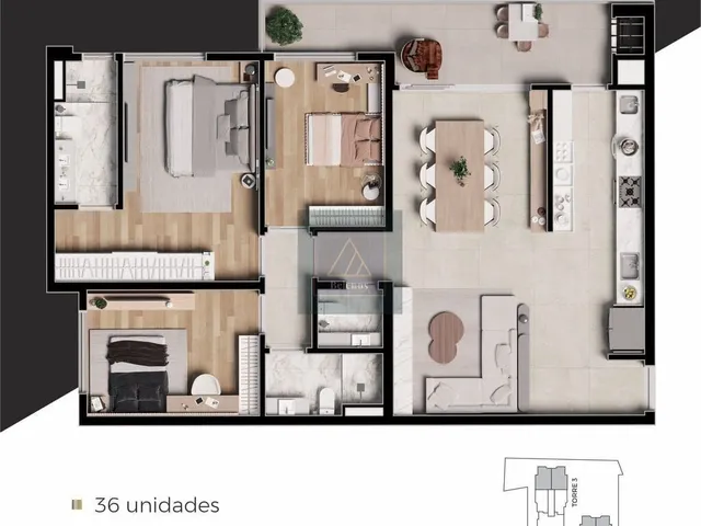 Imagem 6: Chateau Latour - Seminário - Apartamento 2 suítes. 2 vagas. 96 m². Face Leste