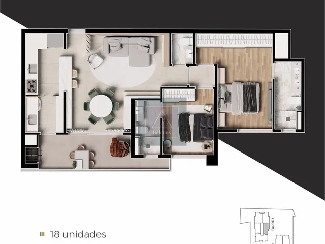 Imagem 3: Chateau Latour - Seminário - Apartamento 2 suítes. 2 vagas. 96 m². Face Leste