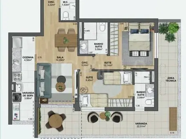 Imagem 7: Apartamento de 3 quartos, com 84m², à venda no Centro, Niterói/RJ