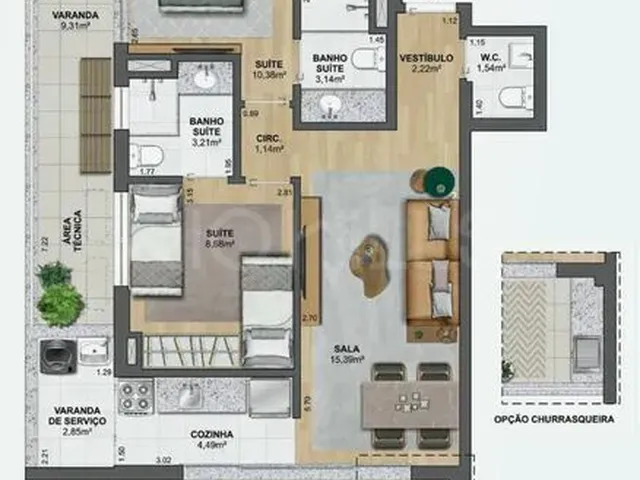 Imagem 5: Apartamento de 3 quartos, com 84m², à venda no Centro, Niterói/RJ