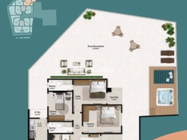 Imagem 8: Lançamento - Edifício Ilha de San Pietro: Apartamentos à Venda, 3 quartos sendo 1