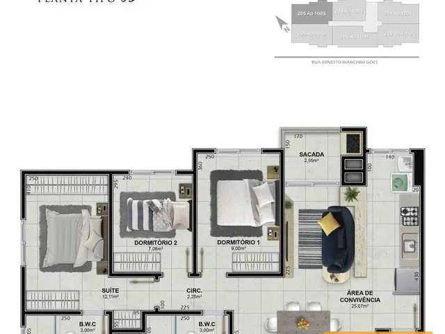 Imagem 7: Residencial Parque América/ B. Próspera/ Criciúma/ SC