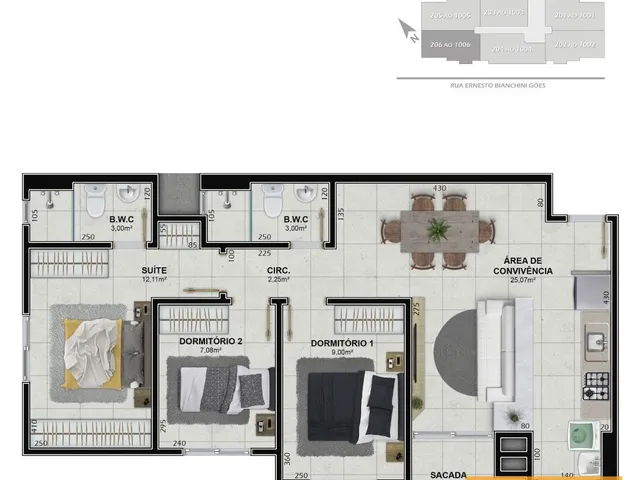 Imagem 8: Residencial Parque América/ B. Próspera/ Criciúma/ SC