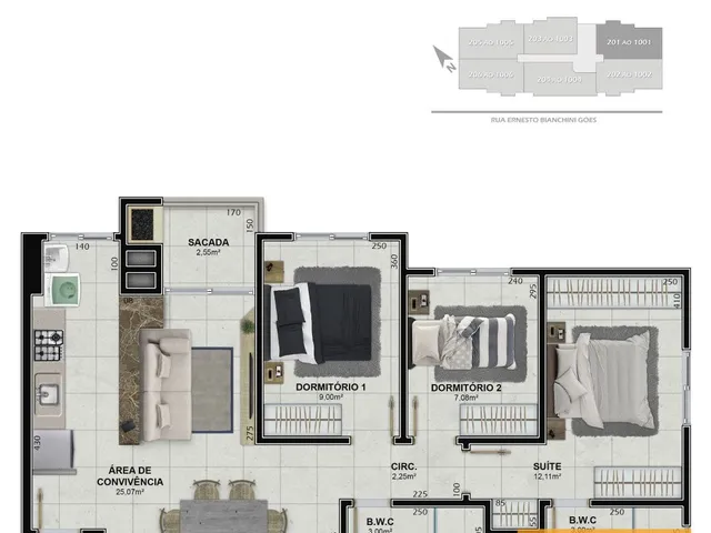 Imagem 6: Residencial Parque América/ B. Próspera/ Criciúma/ SC